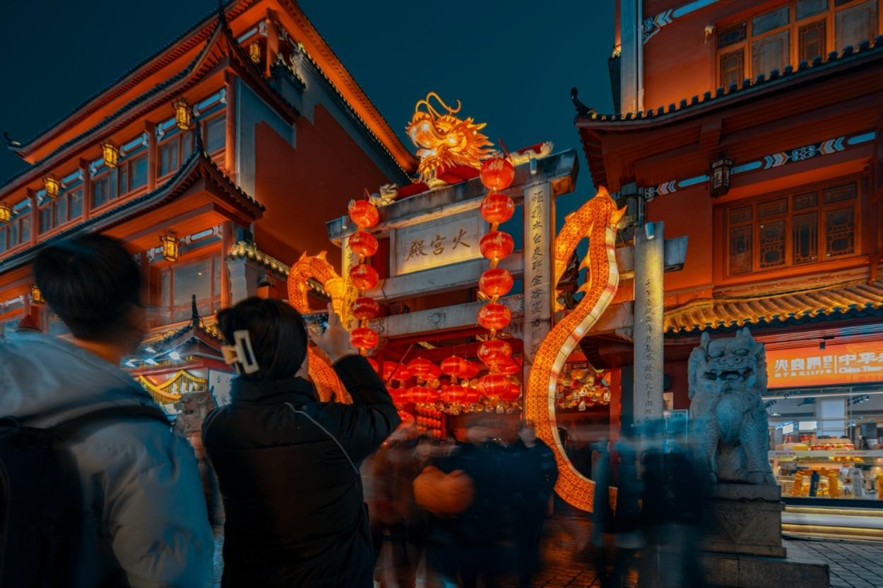 长沙传统街区夜景