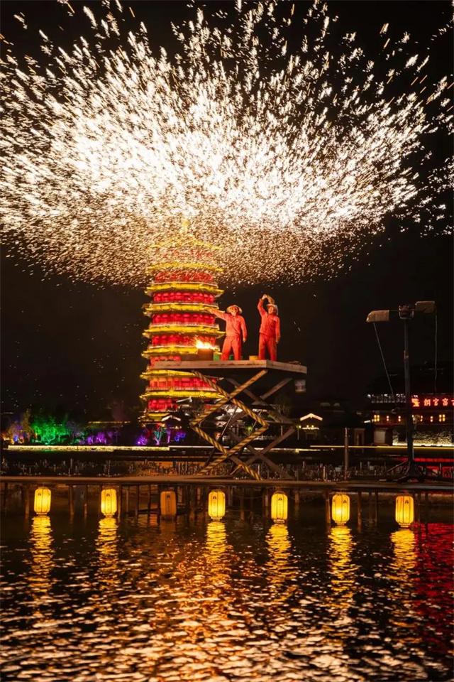 长沙烟花夜景